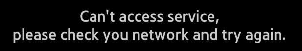 can't access service