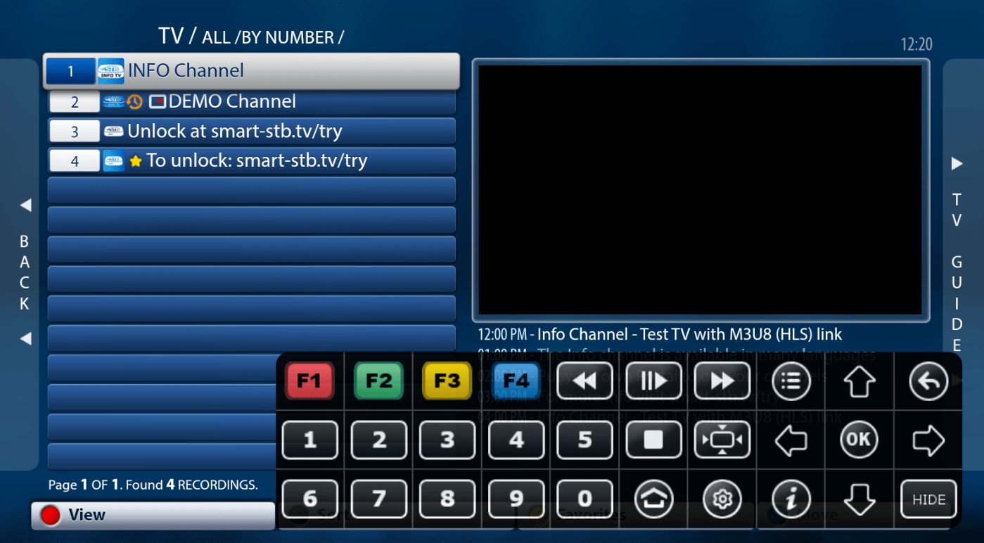 OK menu advanced