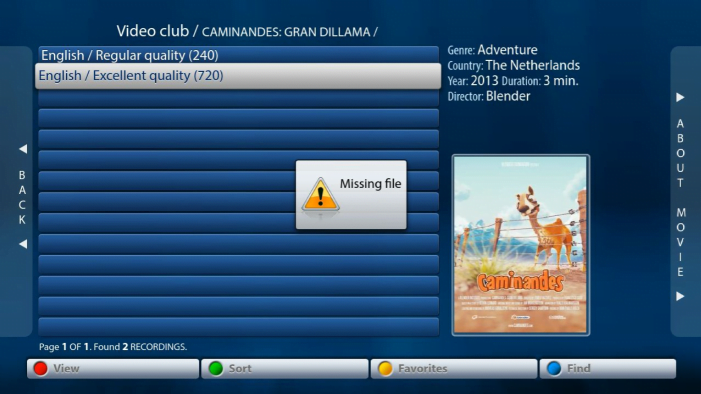 missing file